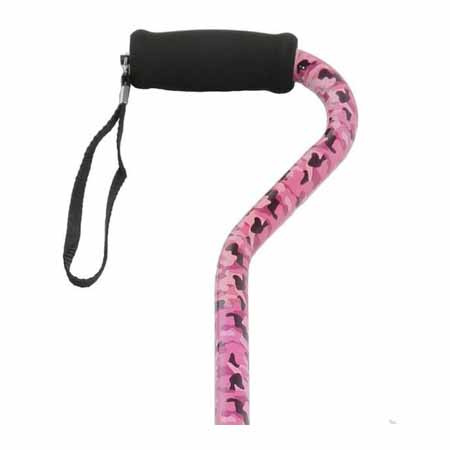 Adjustable Offset Handle Cane, Pick Camo Pattern | Handi Medical Supply
