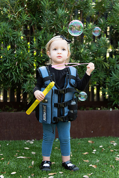 Girl wearning an AffloVest